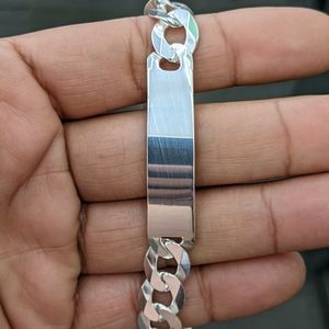 Sterling Silver 925 Cuban ID Bracelet